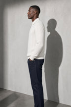 Men's Sweater Collared Quarter-Zip Textured Knit