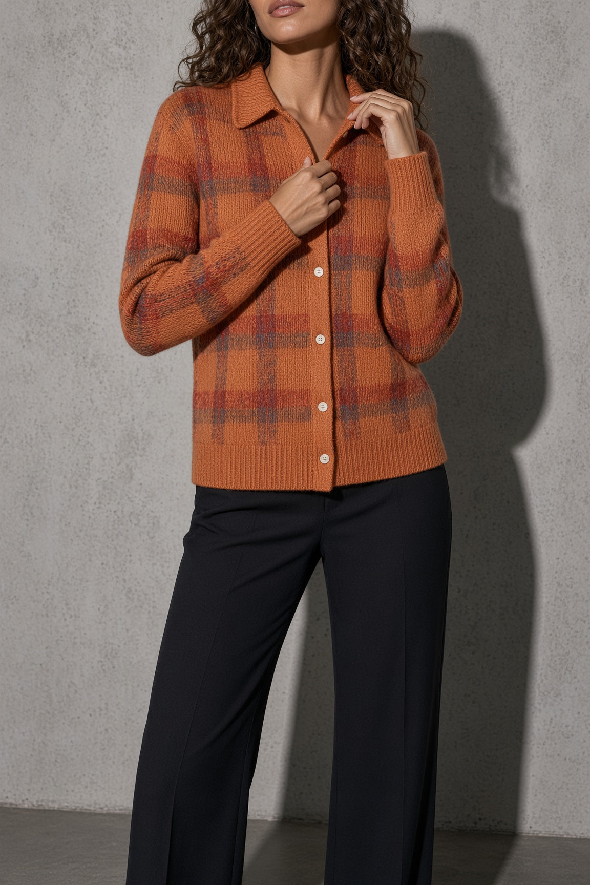 Women's Cardigan Button-Front Longline Shape