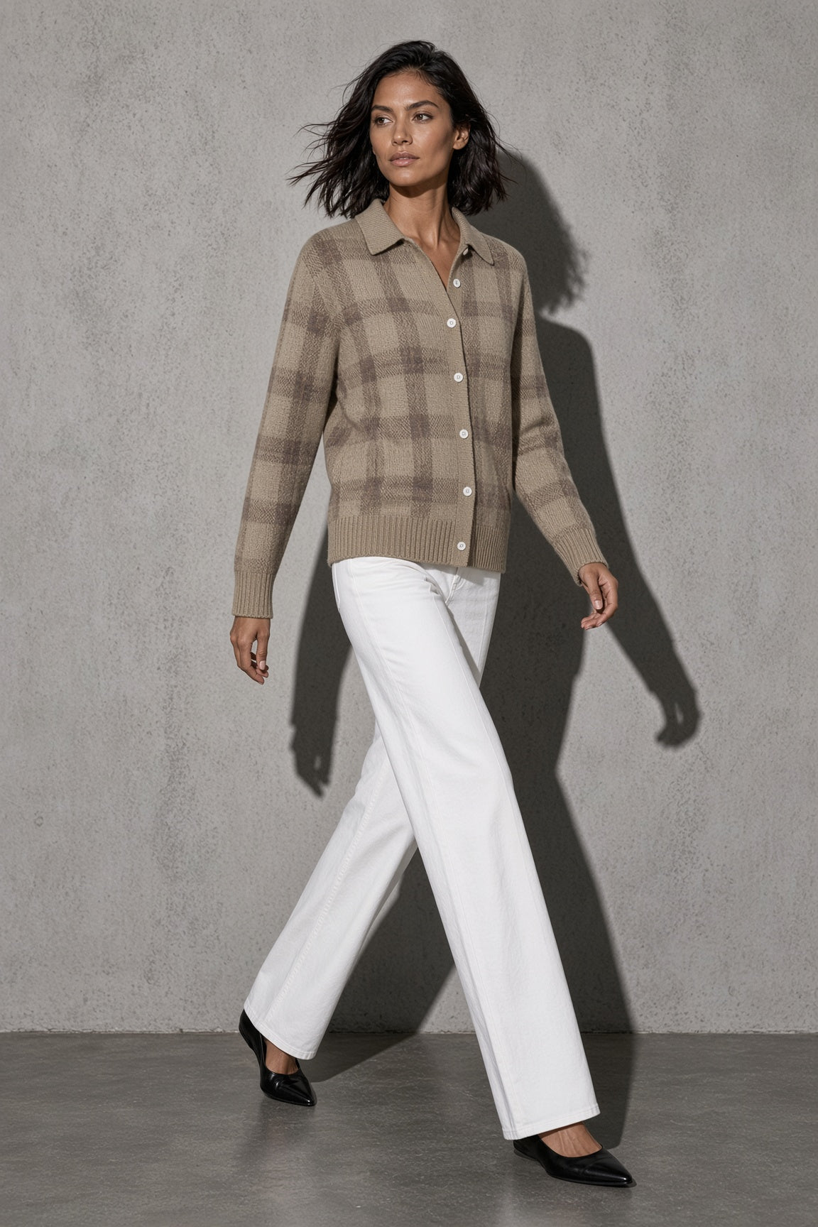 Women's Cardigan Button-Front Longline Shape