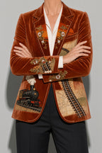 Women's Blazer Western Embroidered