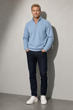 Men's Sweatshirt Quarter-Zip Stand Collar