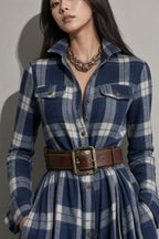 Lauren | Classic Belted Button-Up Shirt Dress