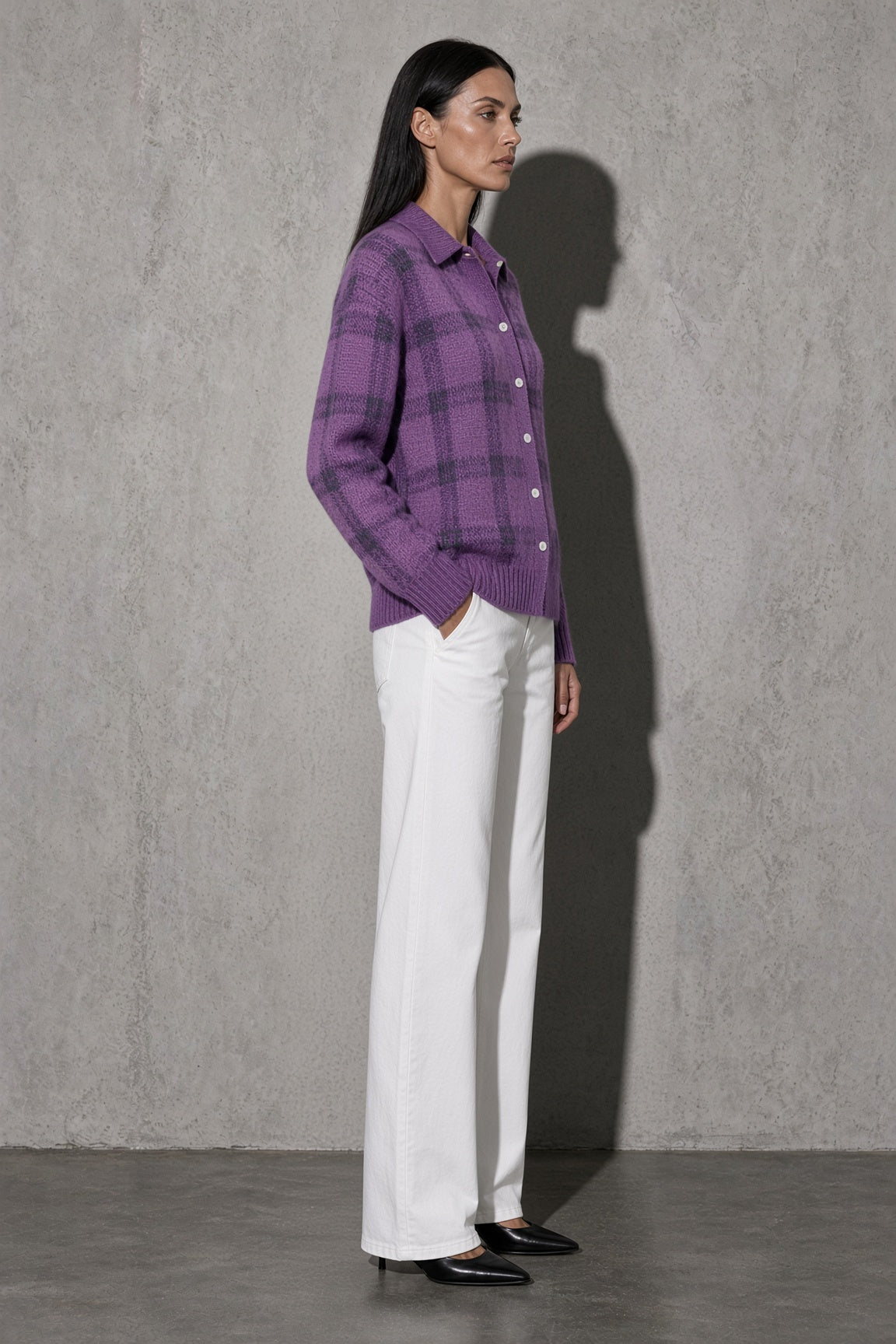 Women's Cardigan Button-Front Longline Shape