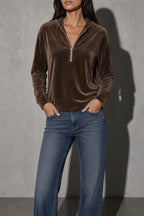 Women's Hoodie Quarter-Zip Relaxed Fit