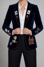 Women's Blazer Western Embroidered