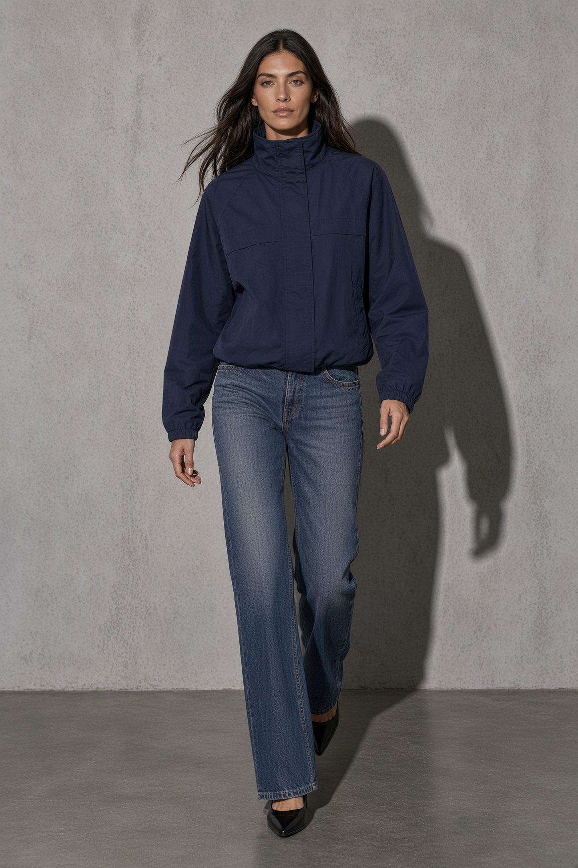 Women's Jacket Windbreaker Funnel Neck