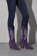 Women's Boots Embroidered Western Knee-High Shaft