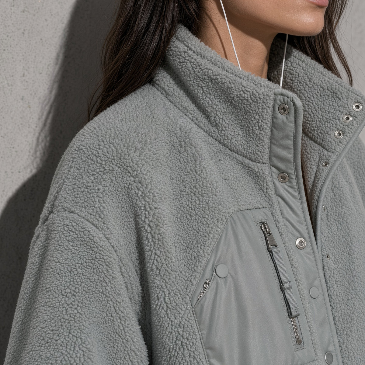 Women's Jacket Sherpa Fleece Stand Collar