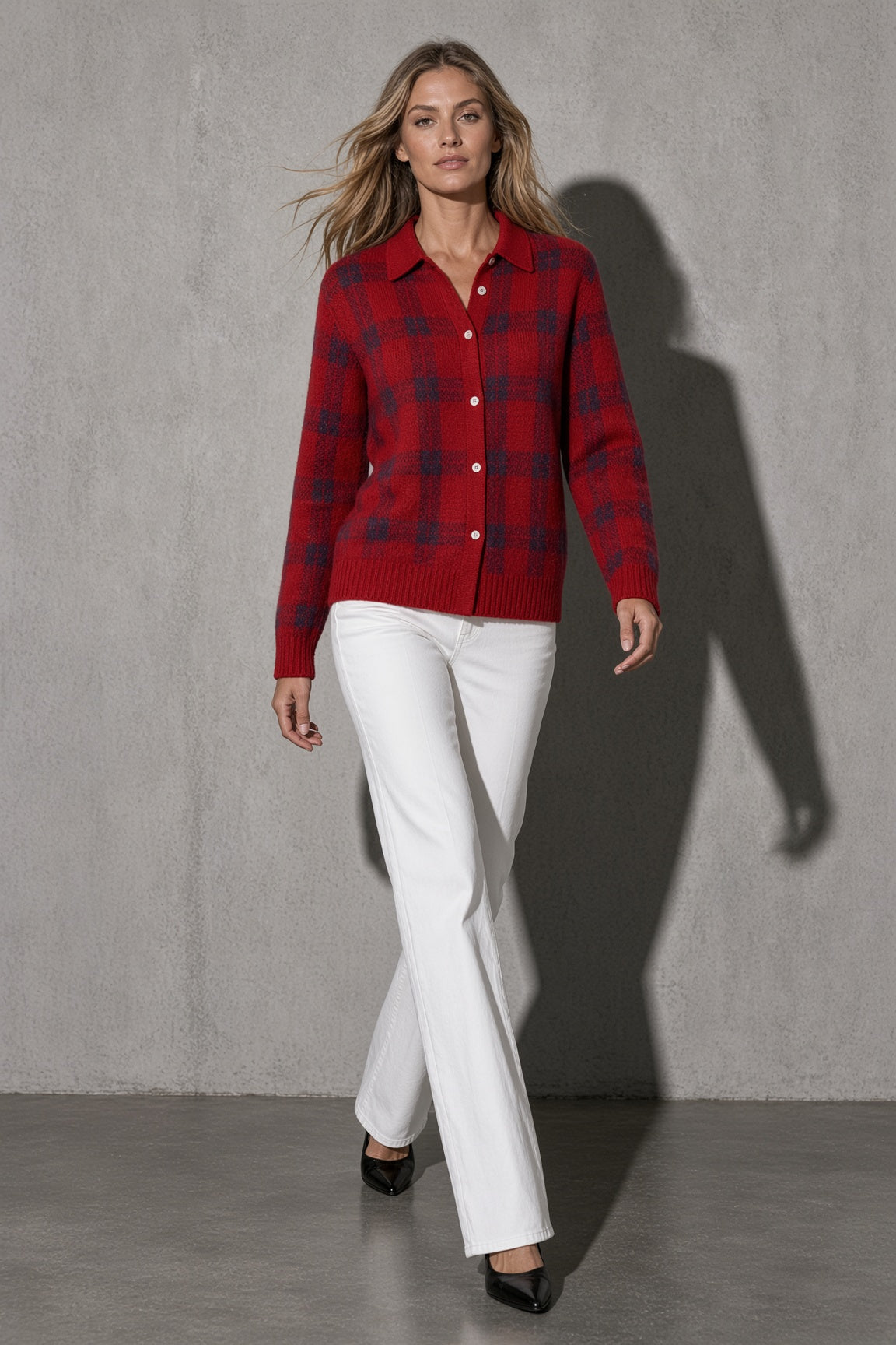 Women's Cardigan Button-Front Longline Shape