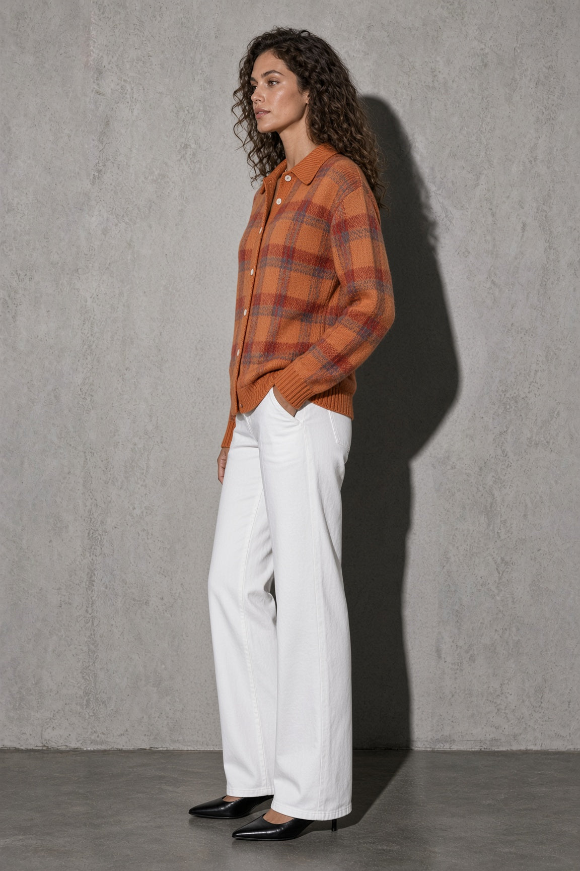 Women's Cardigan Button-Front Longline Shape