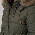 Women's Jacket Puffer Faux Fur Trim
