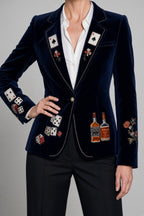Women's Blazer Western Embroidered