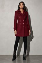 Women's Coat Double Breasted Longline