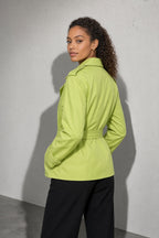 Women's Coat Belted Trench Double-Breasted Front