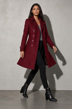 Women's Coat Double Breasted Longline