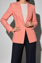 Women's Blazer Houndstooth Single Button