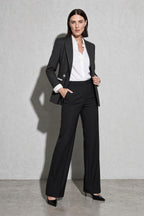 Women's Blazer Pinstripe Contrast Lapel