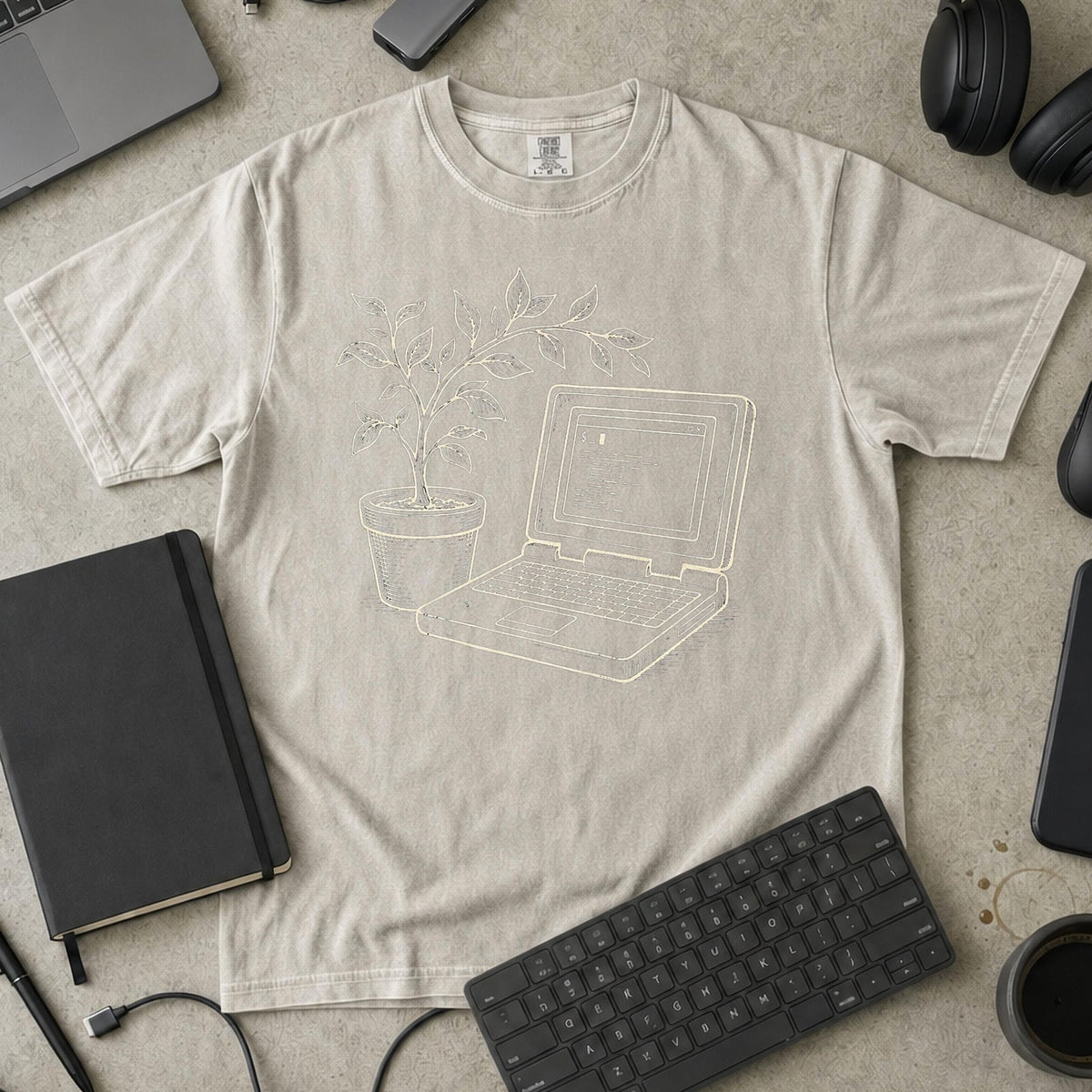 Grow Your Code Premium Shirt — ivory Premium Shirt mock-up
