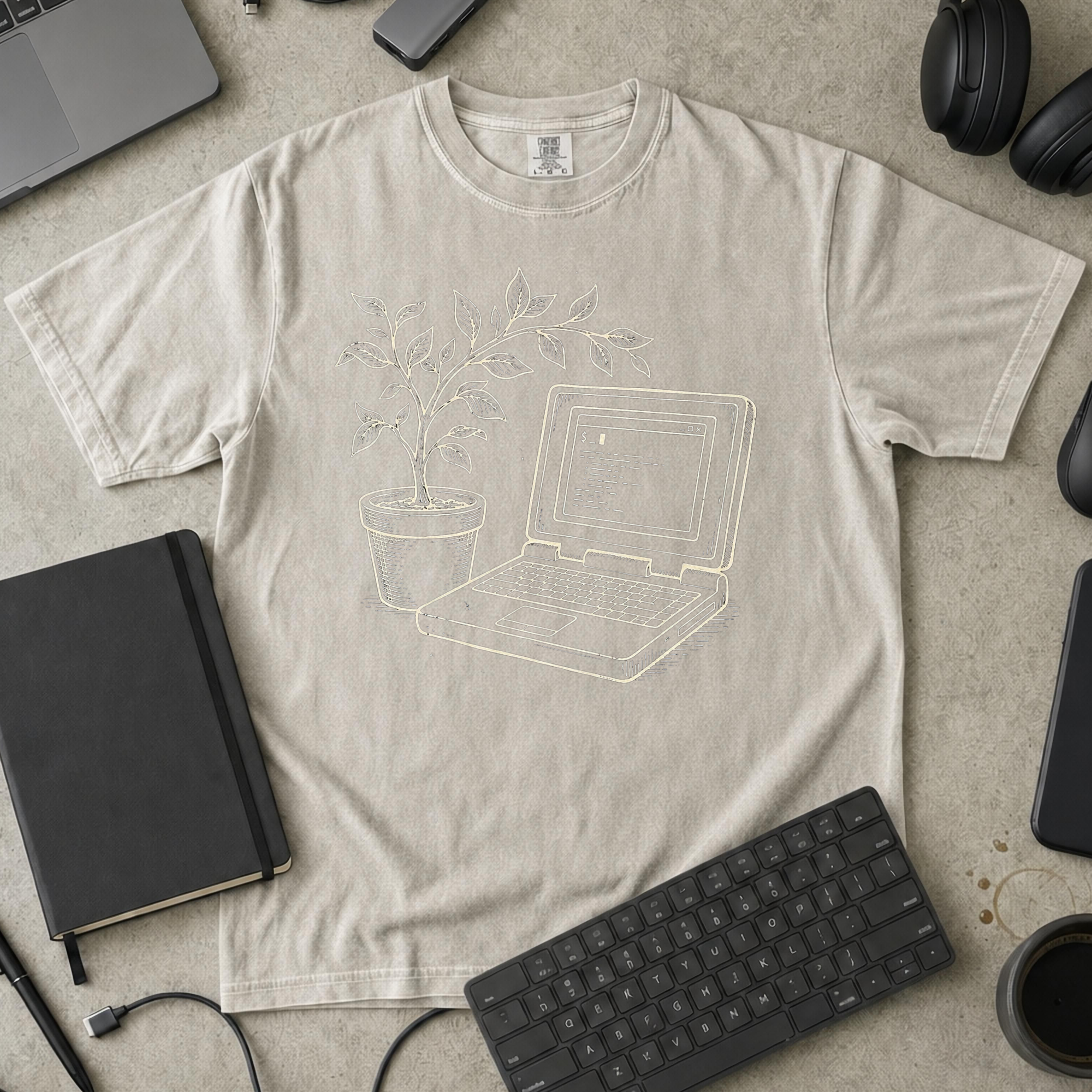 Grow Your Code Premium Shirt — ivory Premium Shirt mock-up