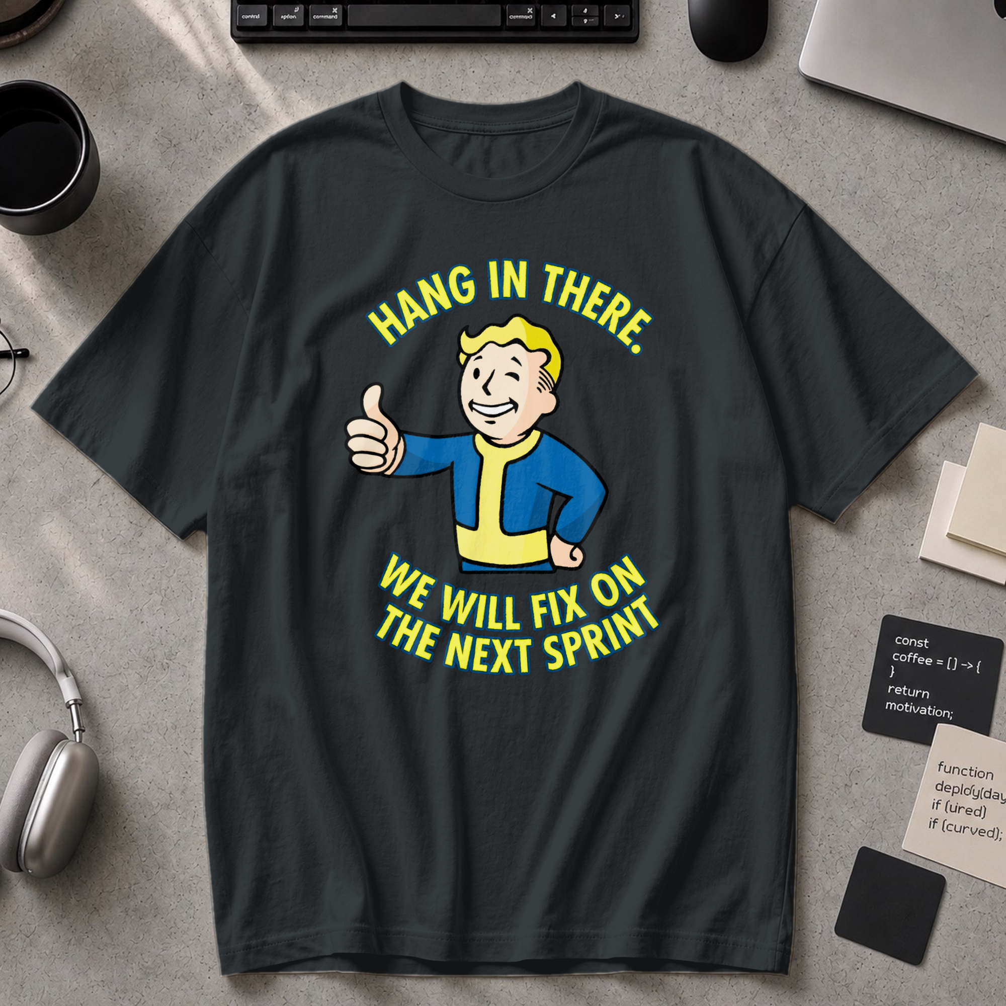 Hang In There Next Sprint Premium Shirt - Black