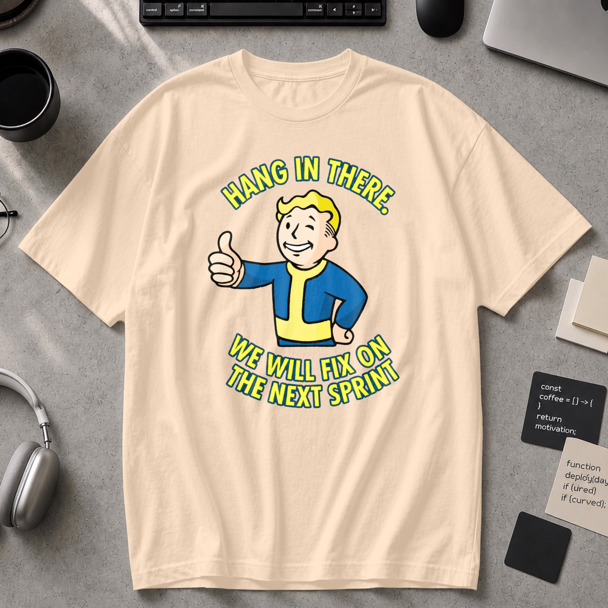 Hang In There Next Sprint Premium Shirt - Ivory