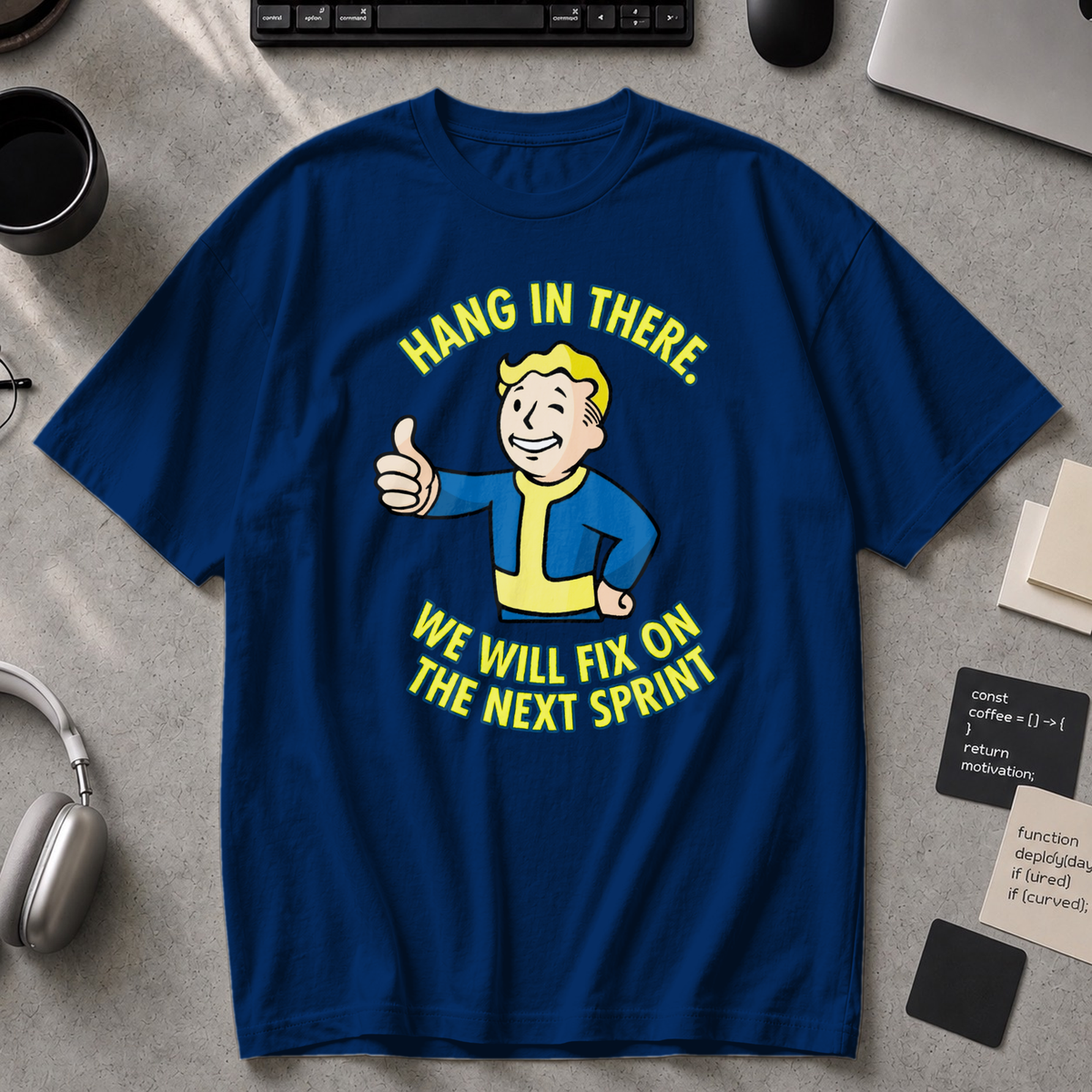 Hang In There Next Sprint Premium Shirt - True Navy