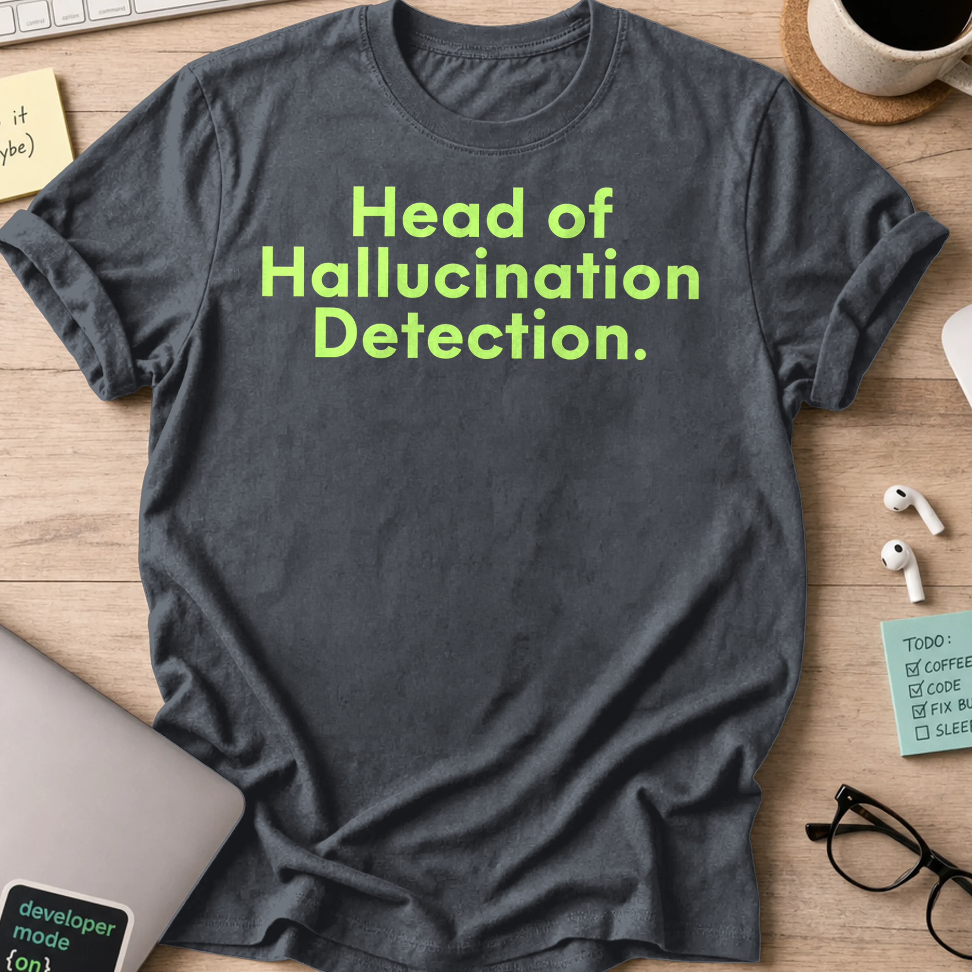 Head of Hallucination Detection Shirt - Dark Heather