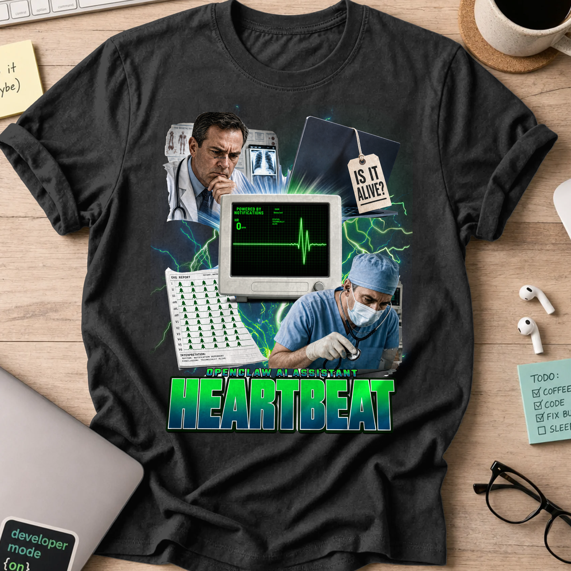 Heartbeat Shirt - Black