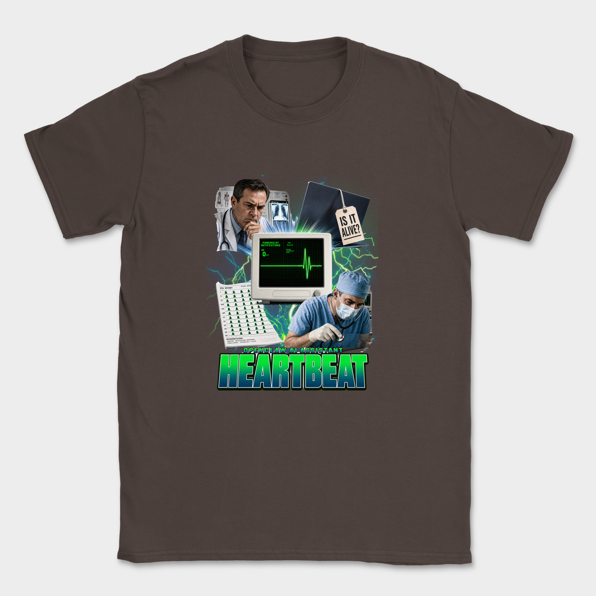 Heartbeat Shirt — Dark Chocolate