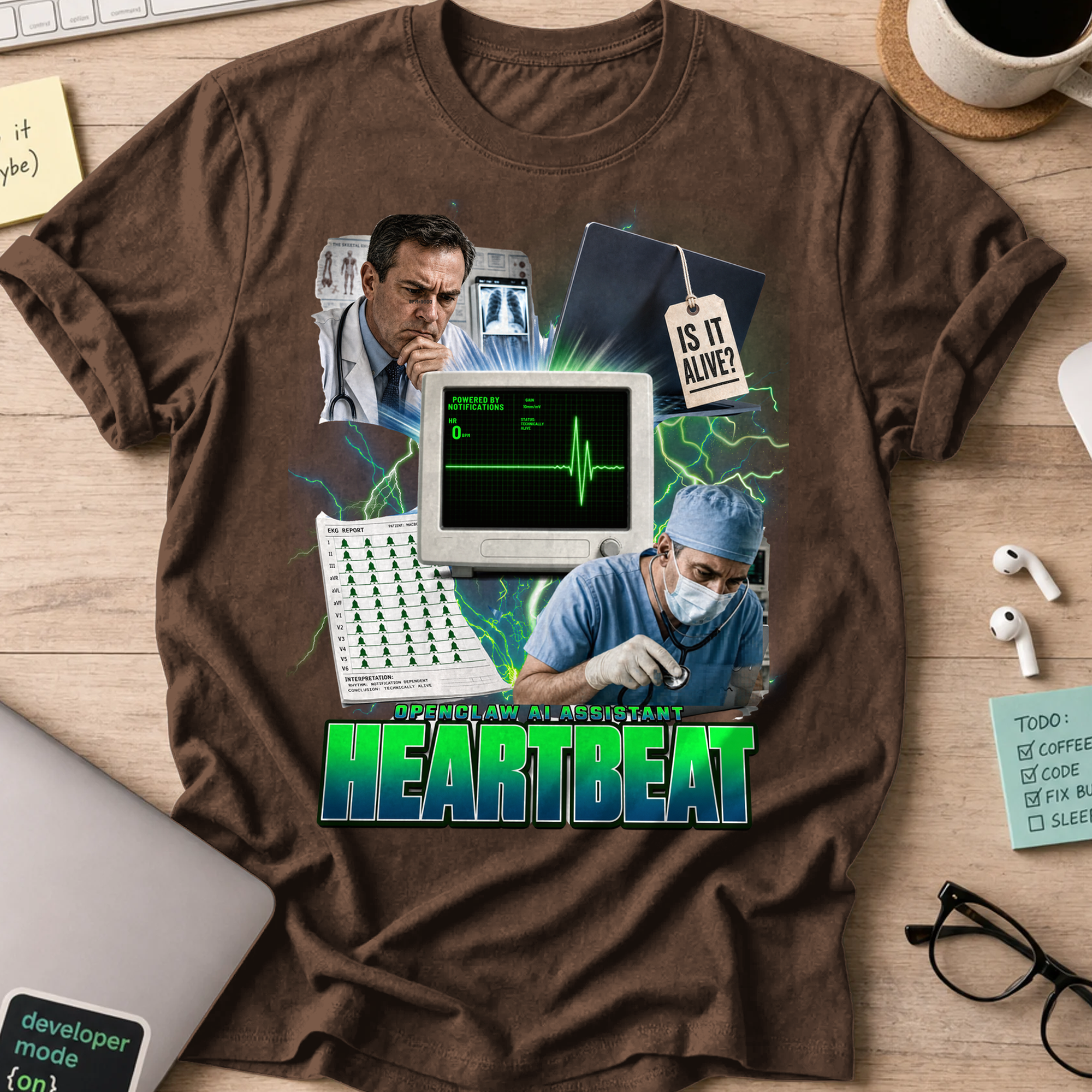 Heartbeat Shirt - Dark Chocolate