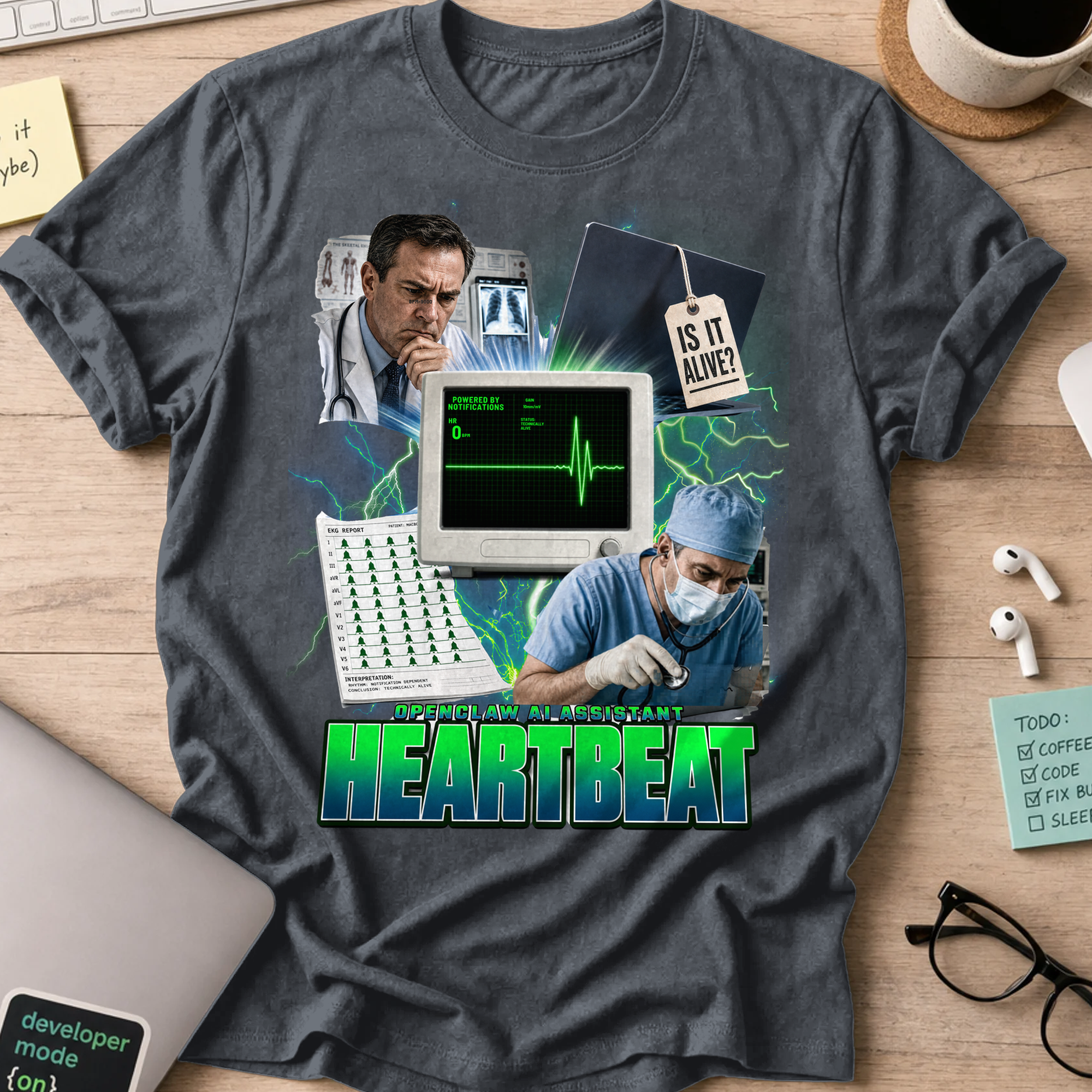 Heartbeat Shirt - Dark Heather