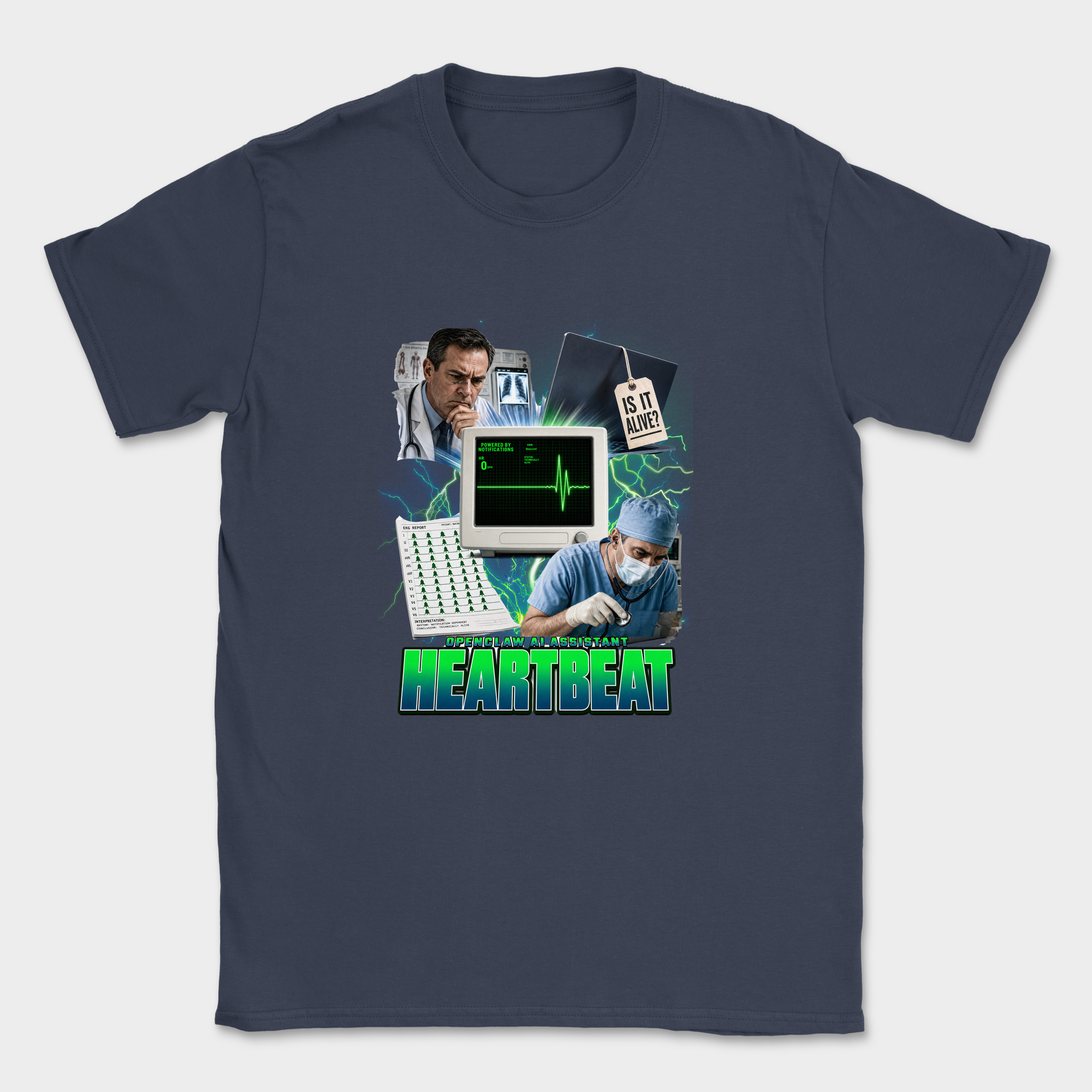 Heartbeat Shirt — Navy
