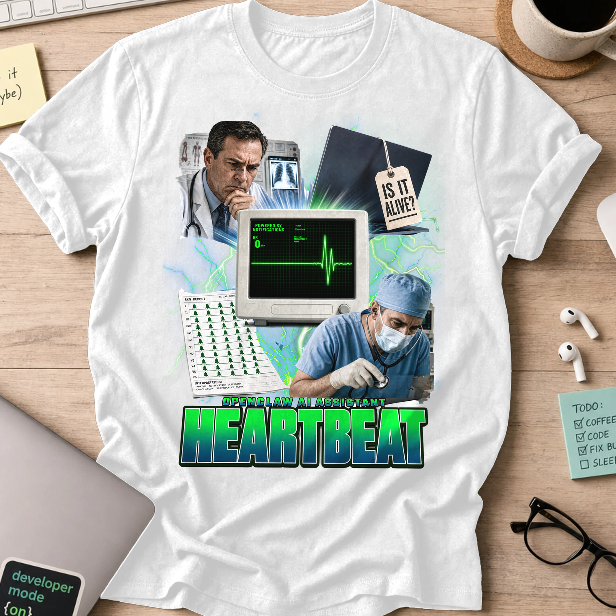 Heartbeat Shirt - White