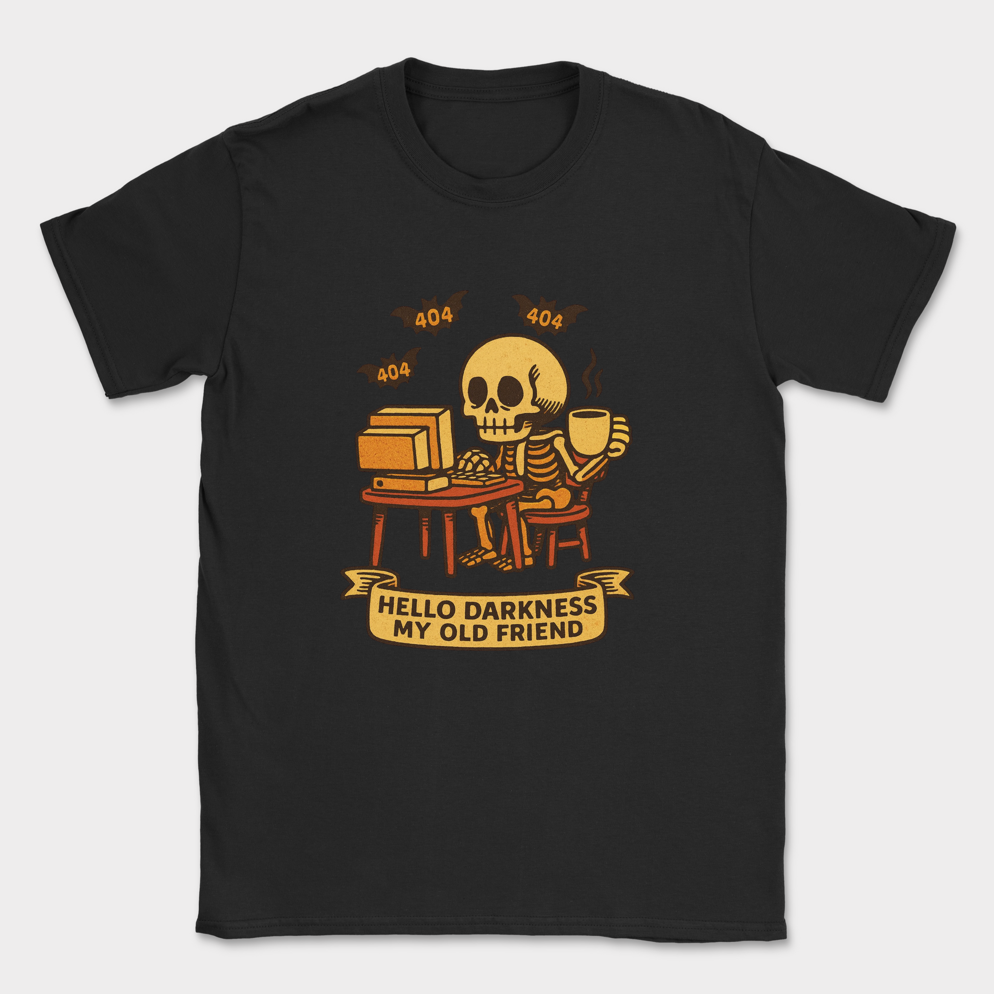 hello darkness my old friend shirt — Black