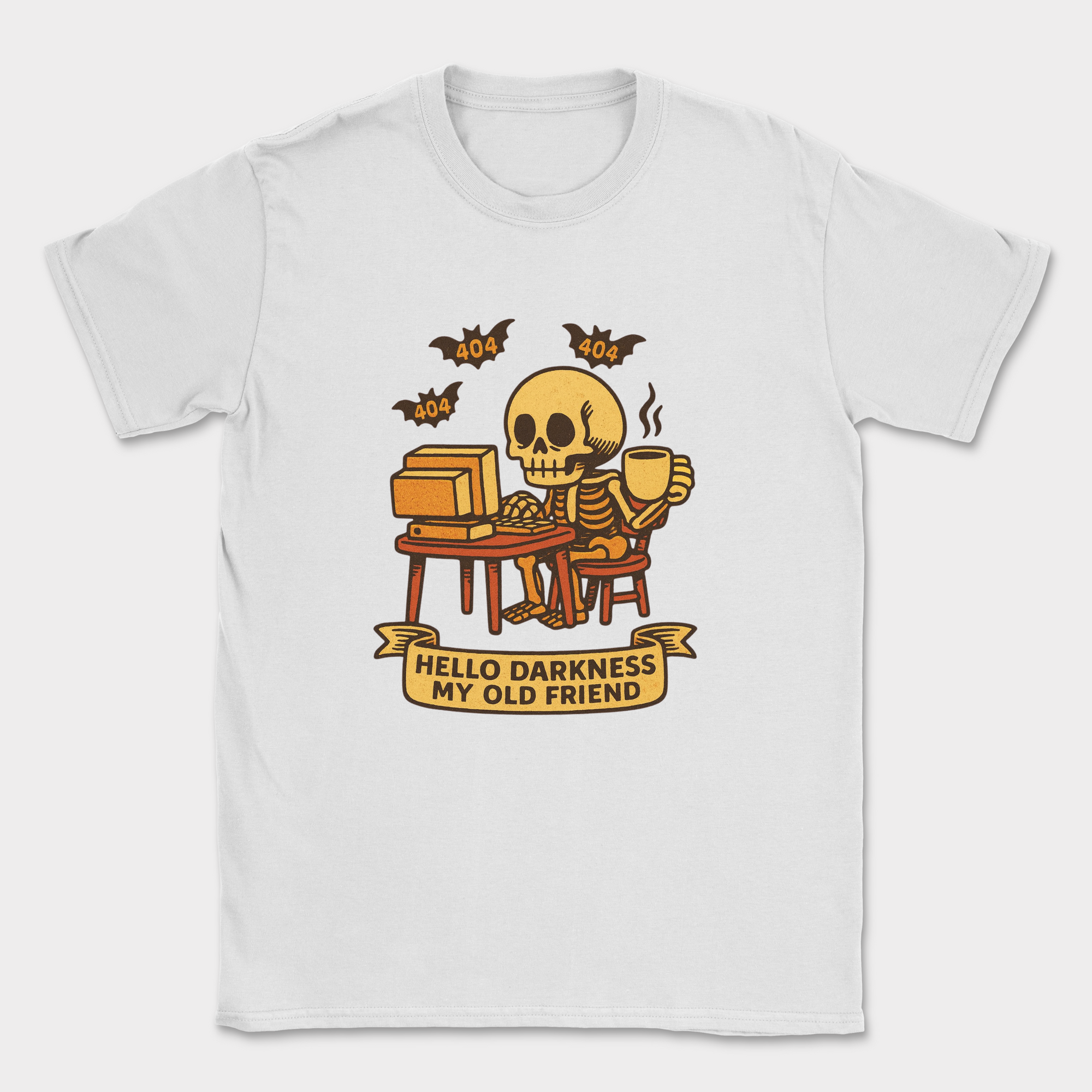 hello darkness my old friend shirt — White