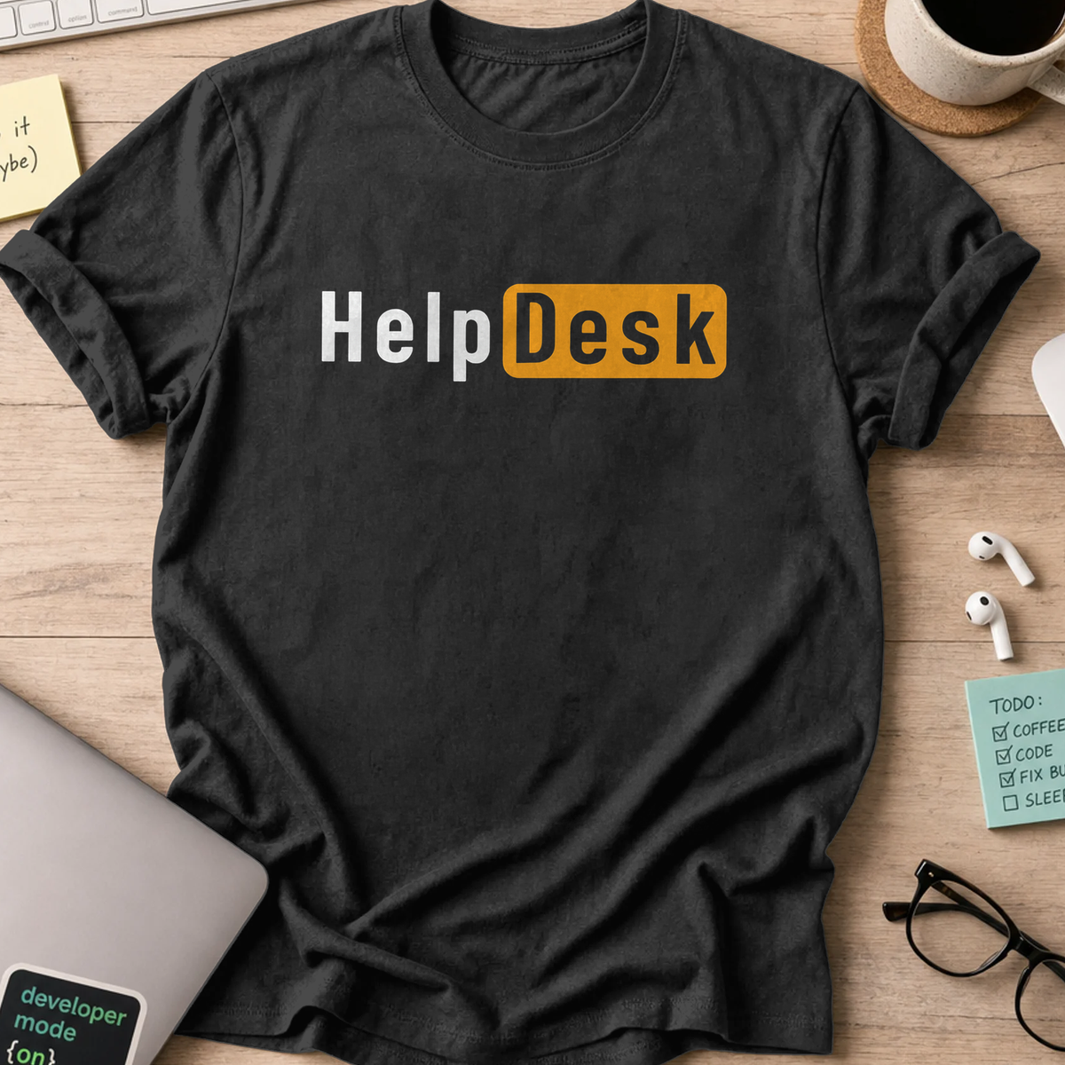 help desk shirt - Black