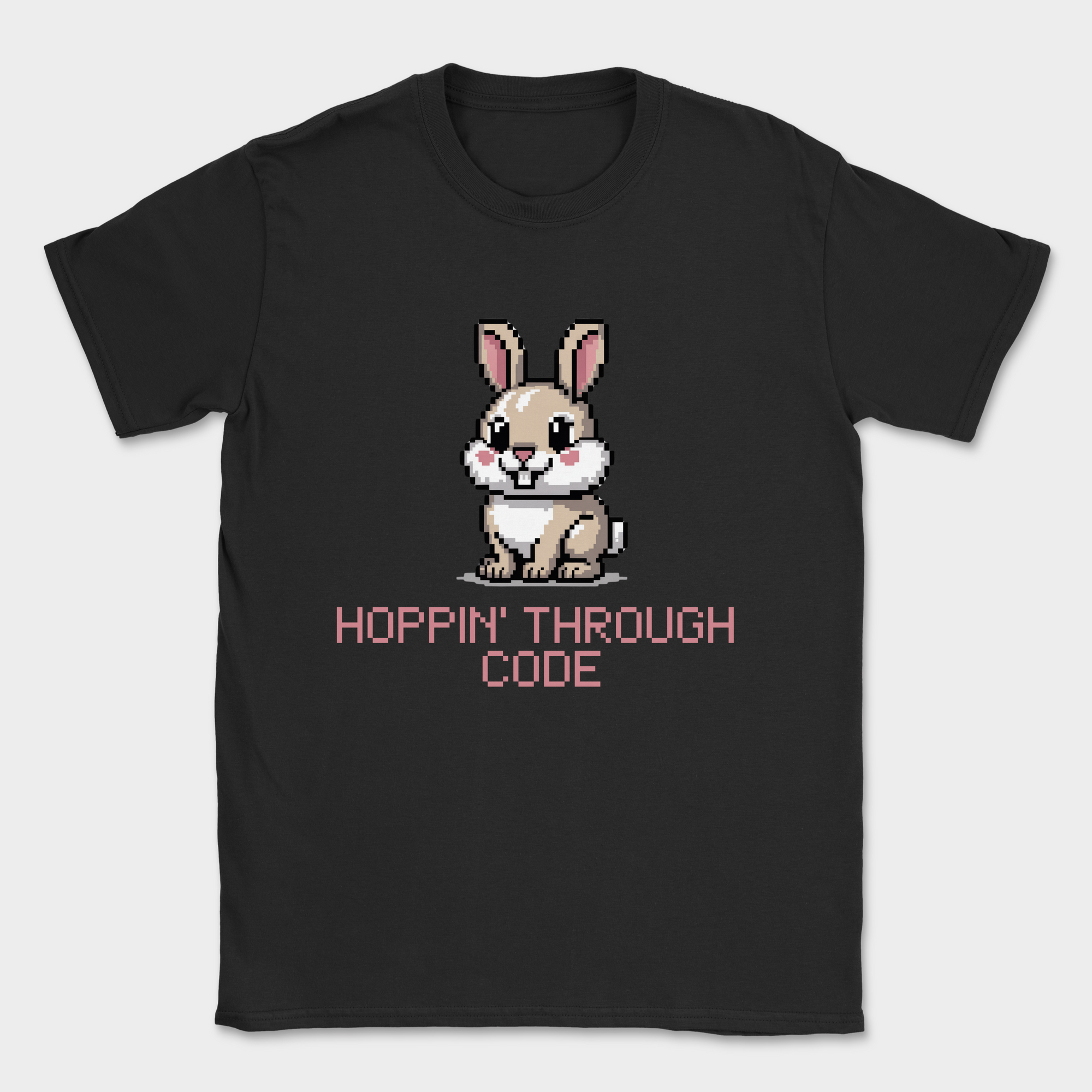 Hoppin' through code shirt — Black