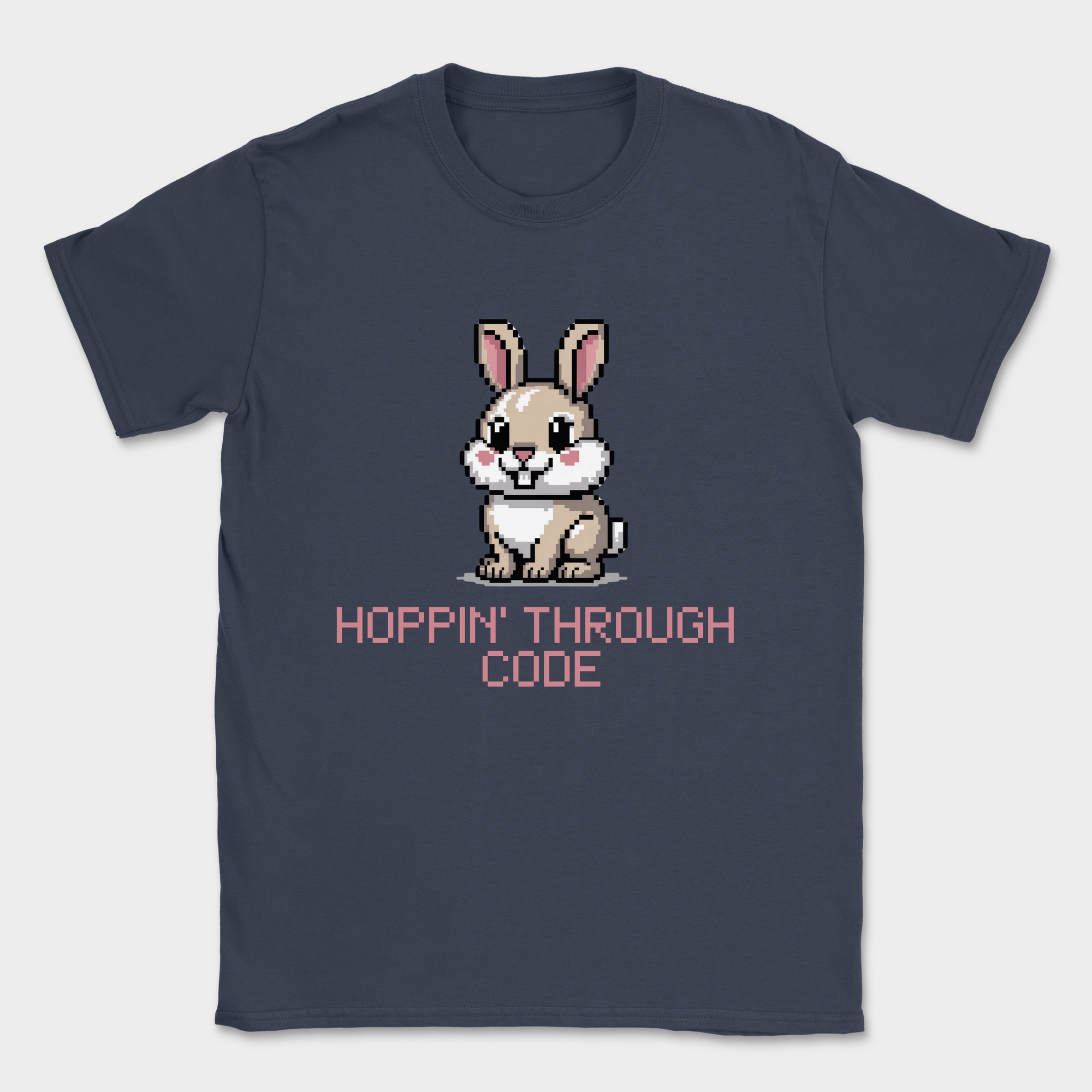 Hoppin' through code shirt — Navy