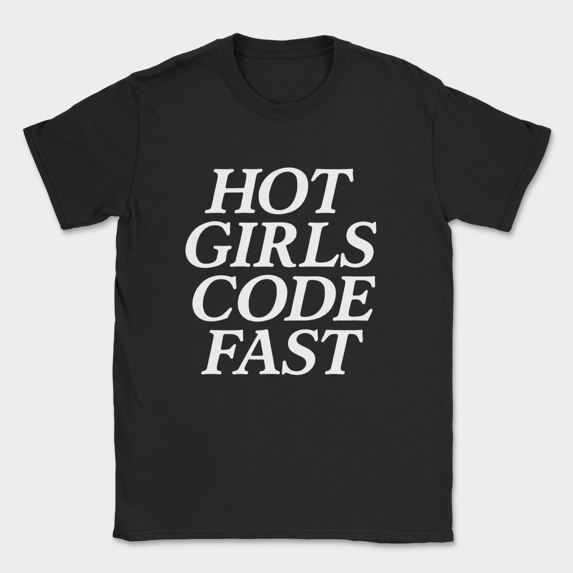 hot girls code fast shirt — Black