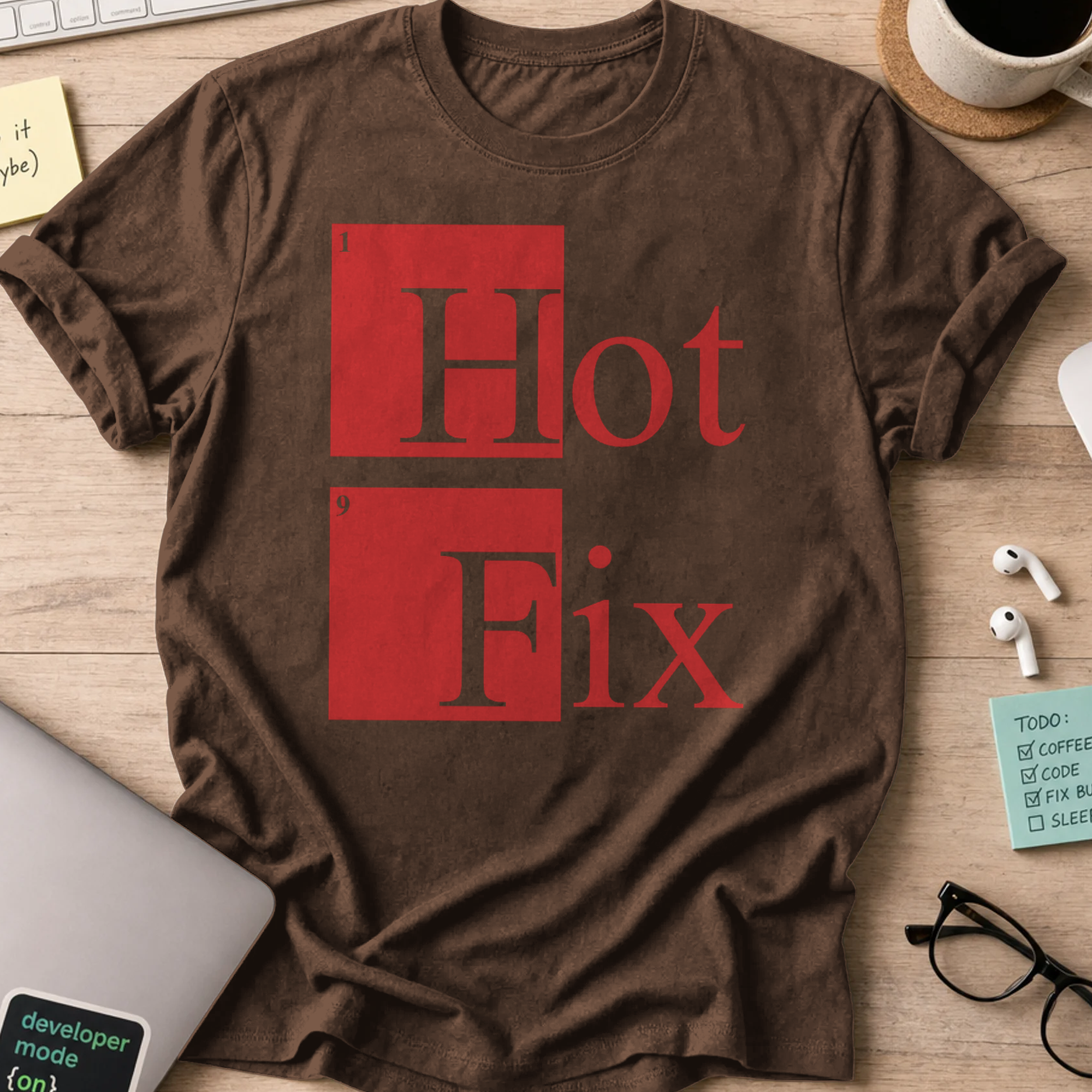 hot fix shirt - Dark Chocolate