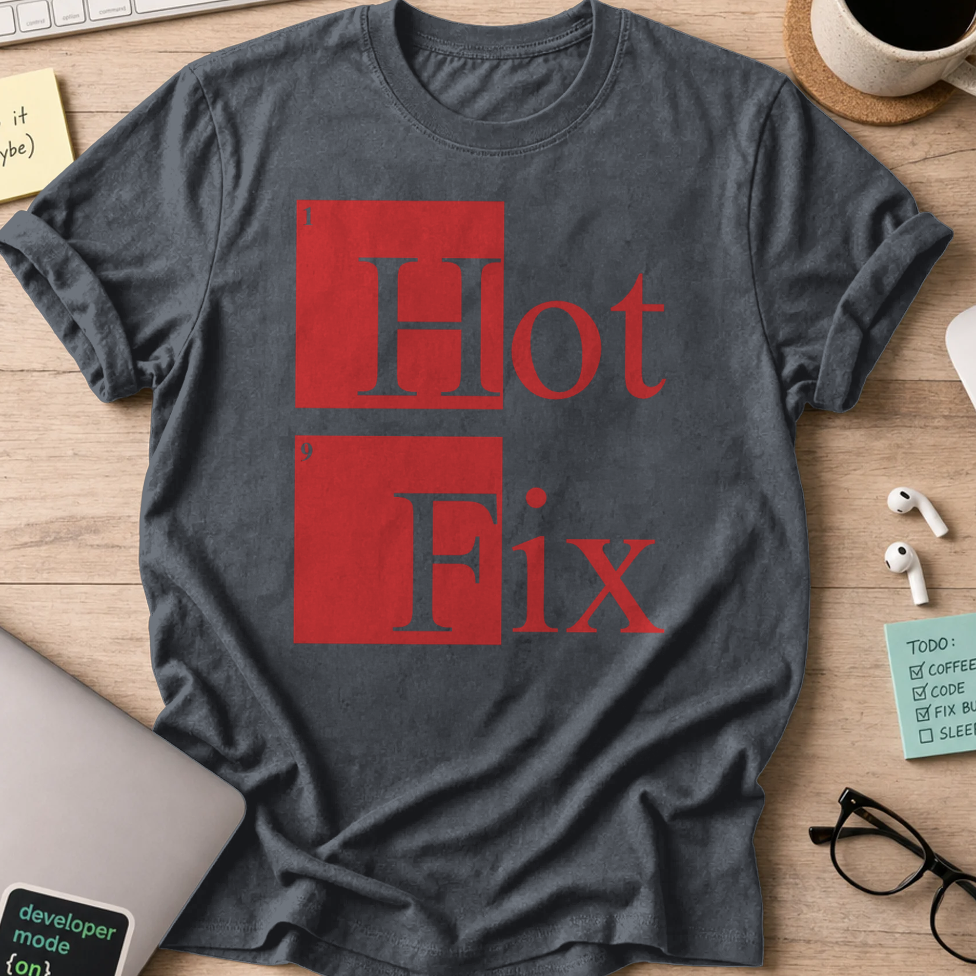 hot fix shirt - Dark Heather