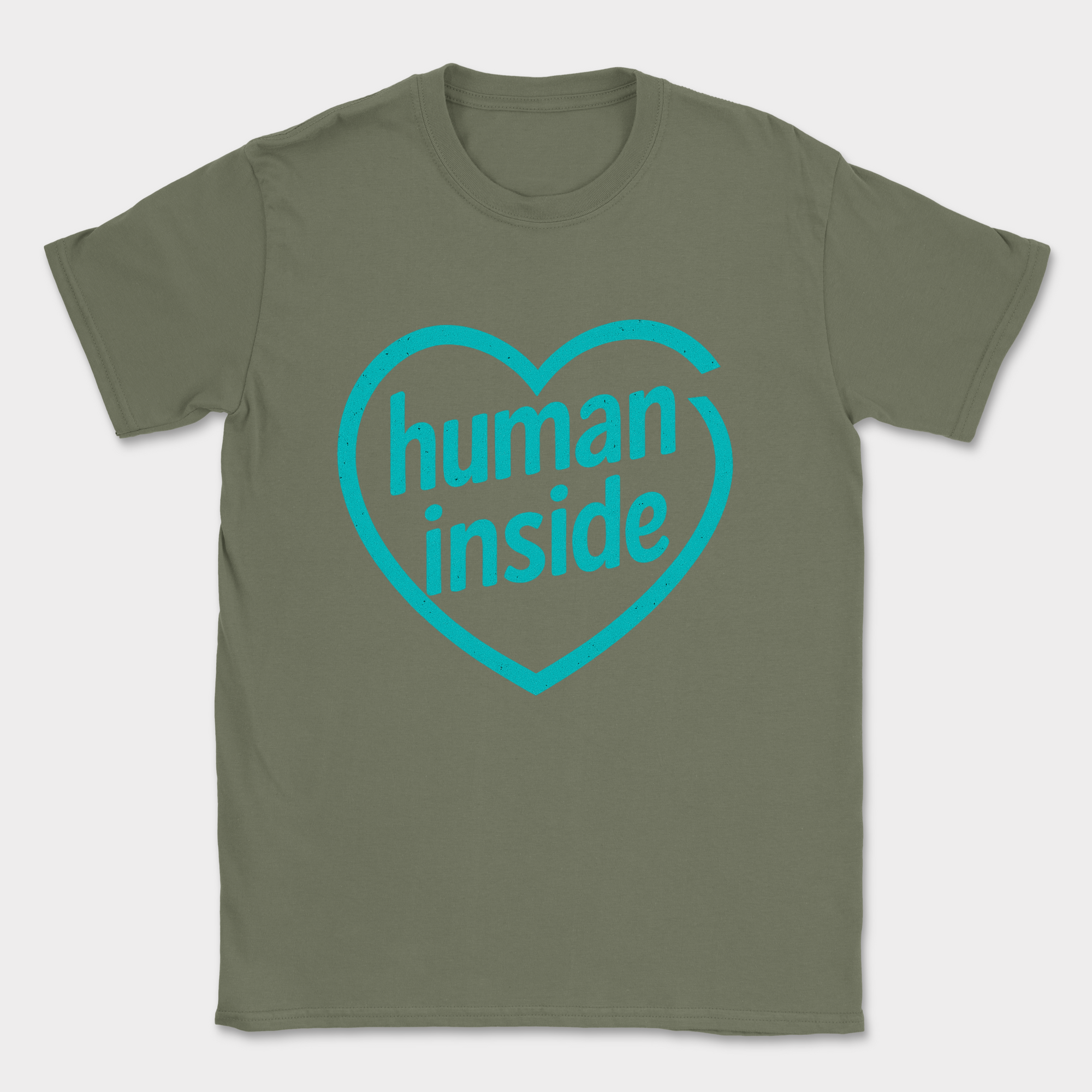 human inside shirt — Military Green