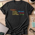 human devops json shirt - Black