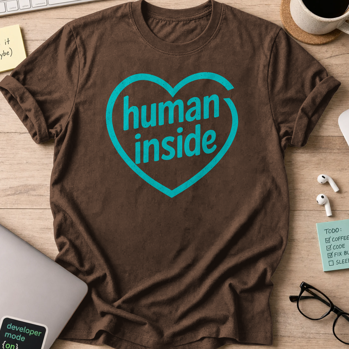 human inside shirt - Dark Chocolate