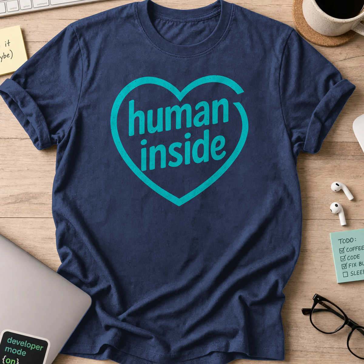 human inside shirt - Navy