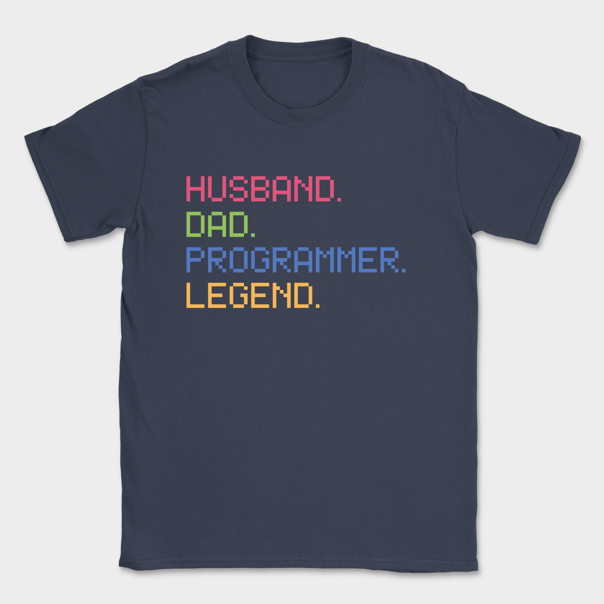 husband dad programmer legend shirt — Navy