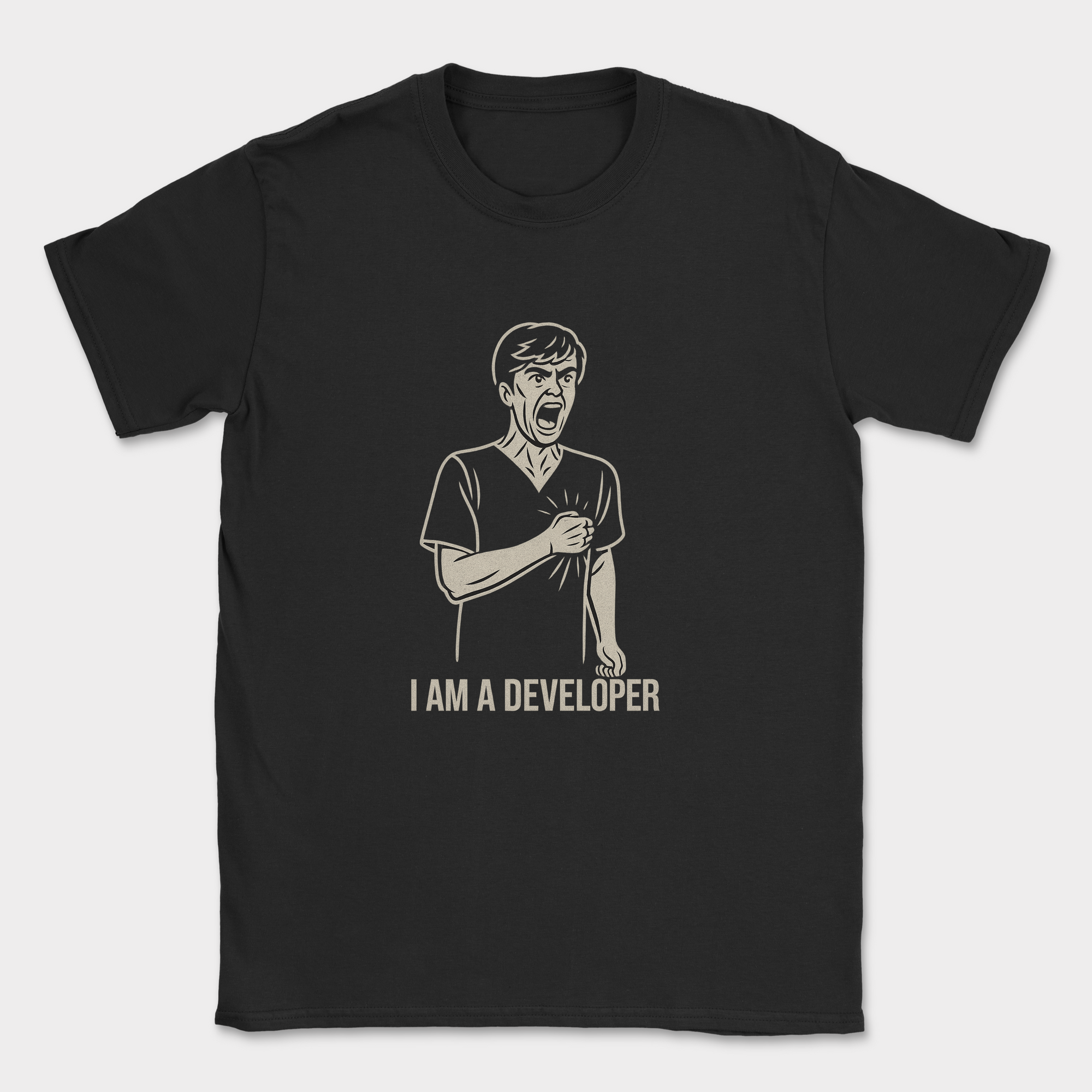 i am a developer shirt — Black