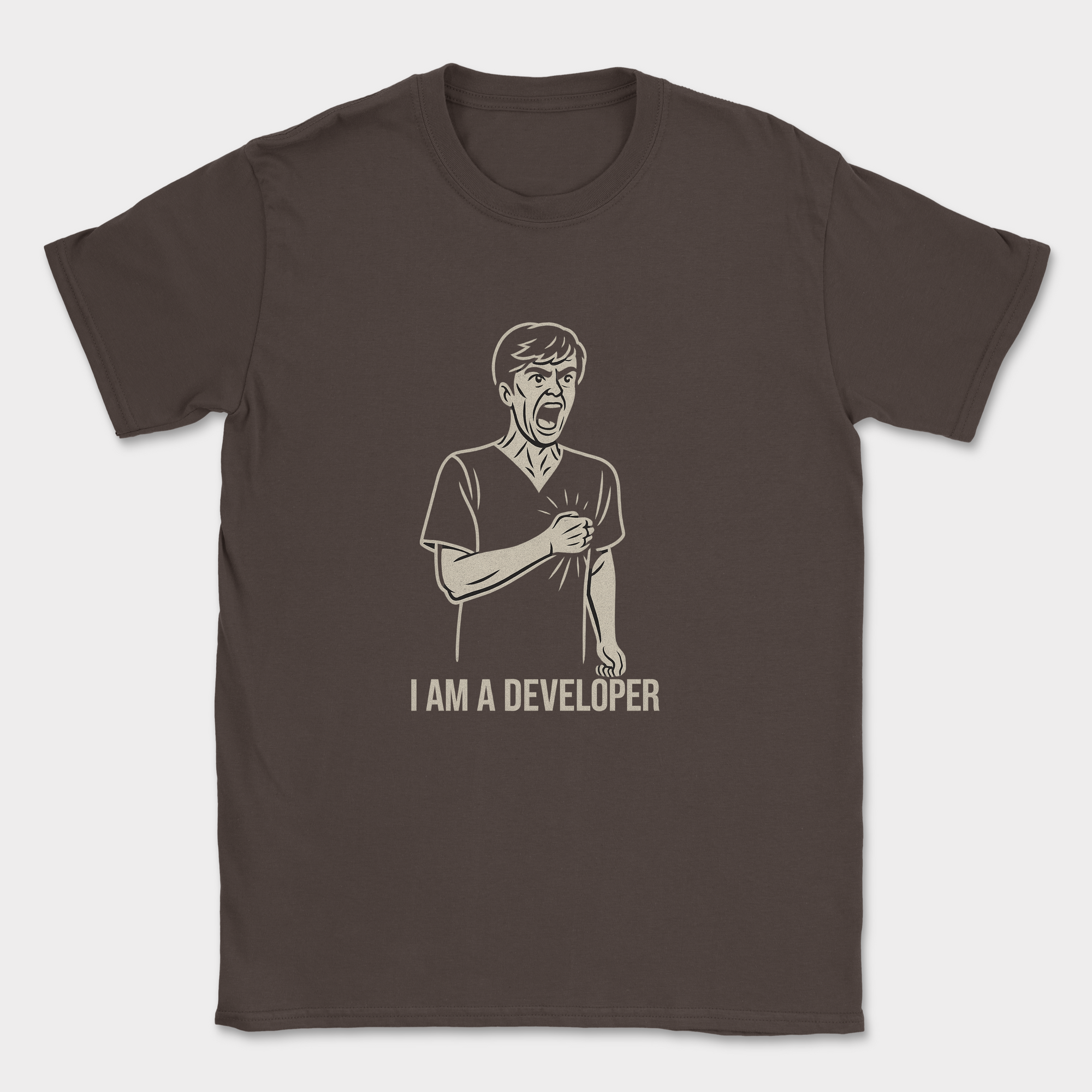 i am a developer shirt — Dark Chocolate