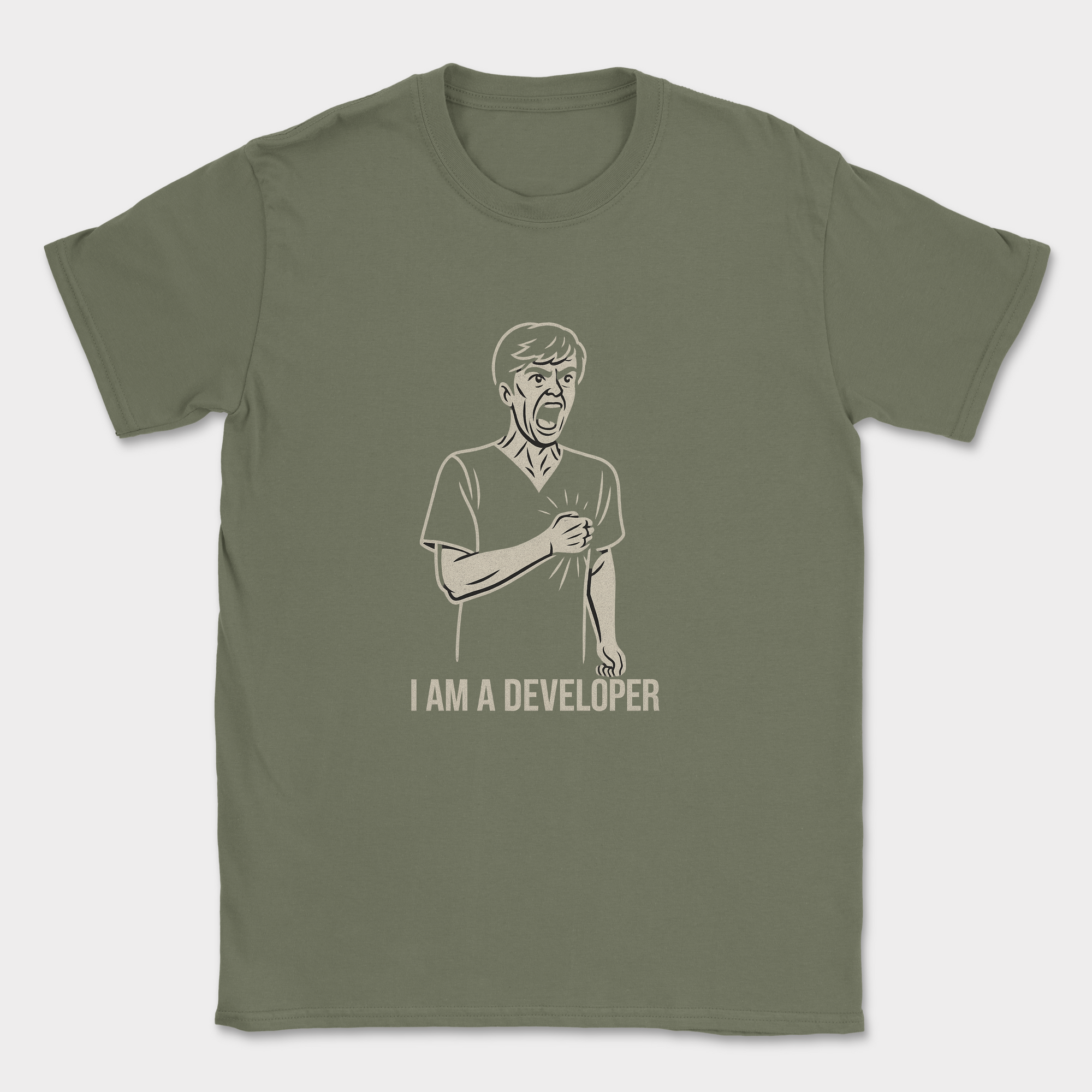i am a developer shirt — Military Green