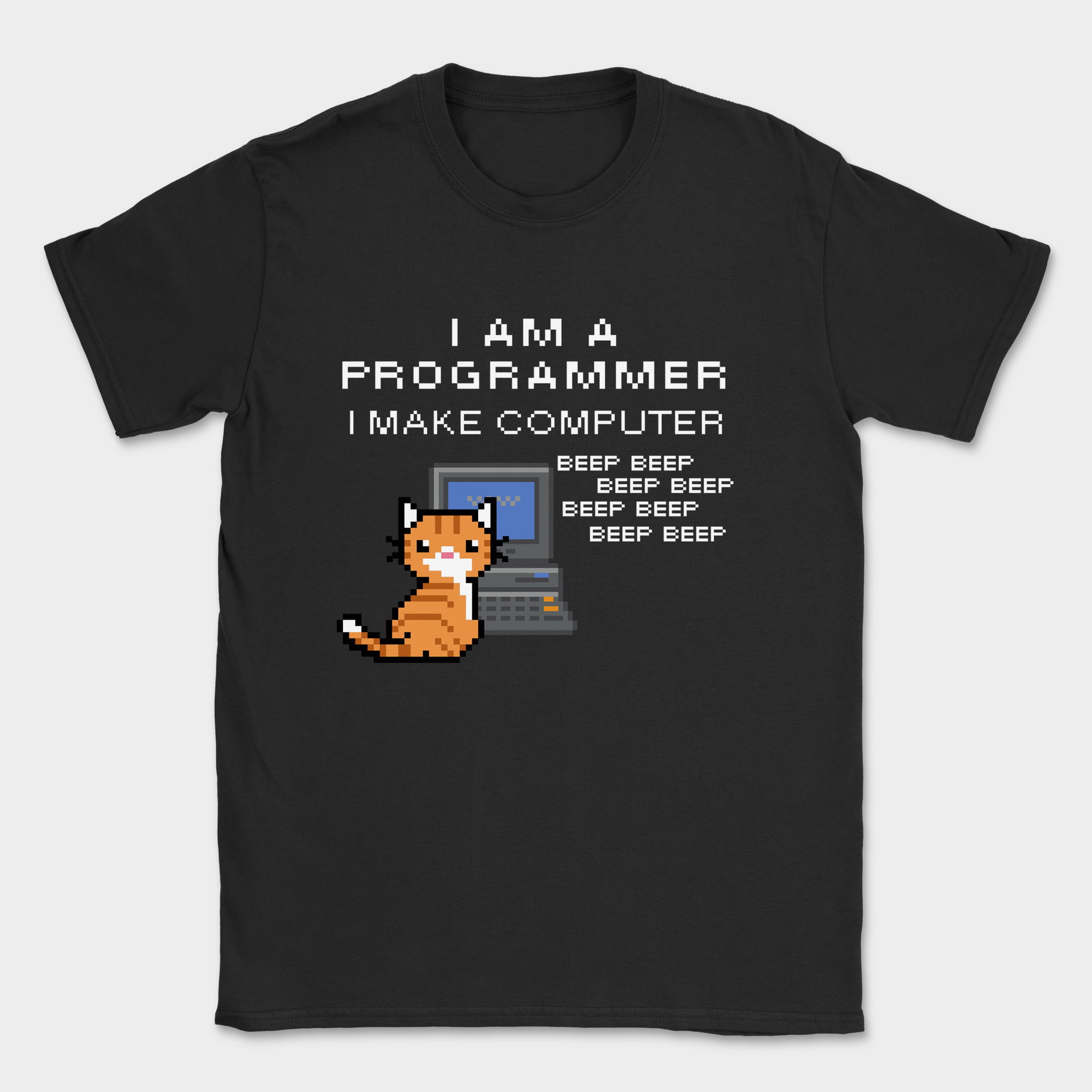 i am a programmer i make computer shirt — Black